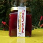 Confiture met cranberry aardbeien en honing